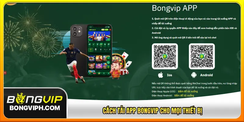 Cách tải app Bongvip cho mọi thiết bị