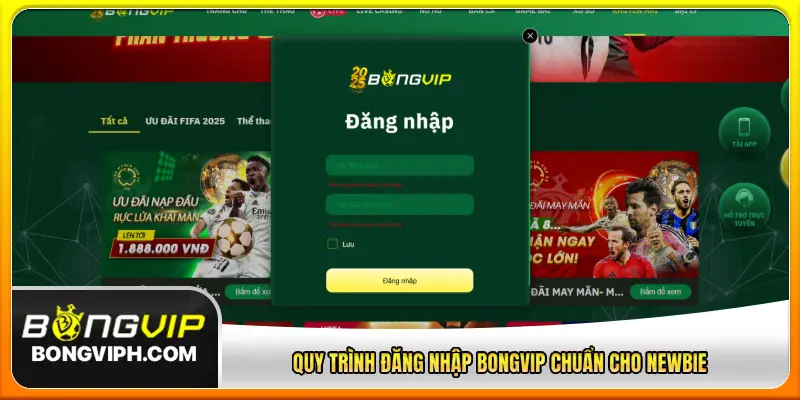Quy trình đăng nhập BONGVIP chuẩn cho newbie